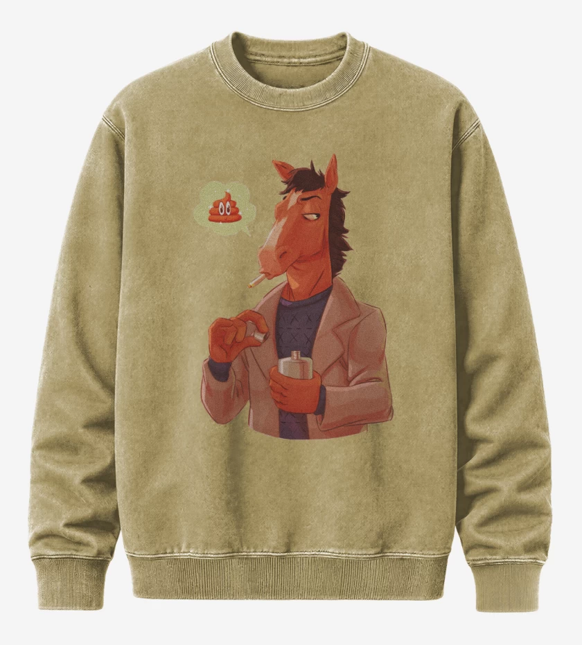 Poleron Polo Acid Wash Beige de BOJACK