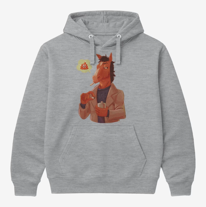 Polerón Canguro Gris Melange de BOJACK