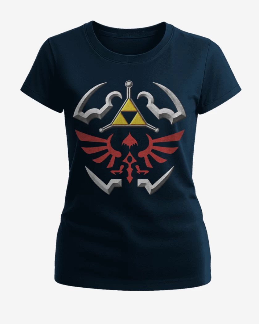 Polera de Mujer Azul Marino de hylian shield 2