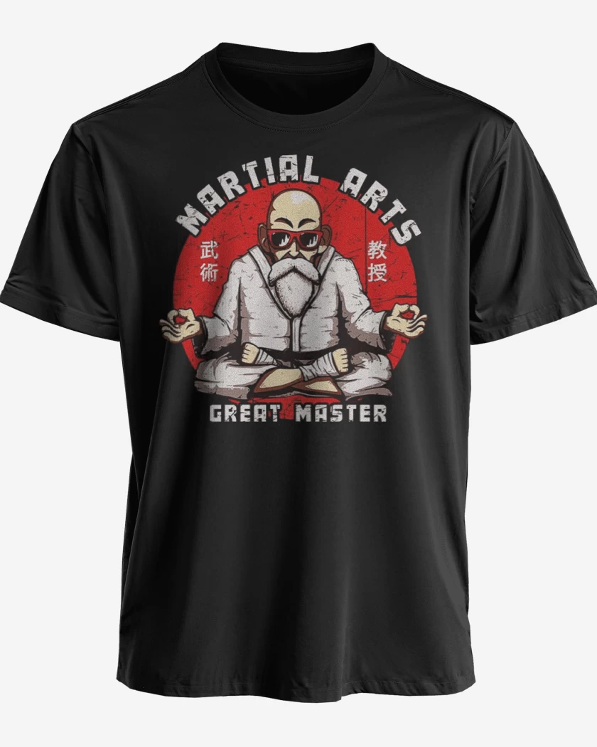 Polera premium Negro de Roshi martial arts