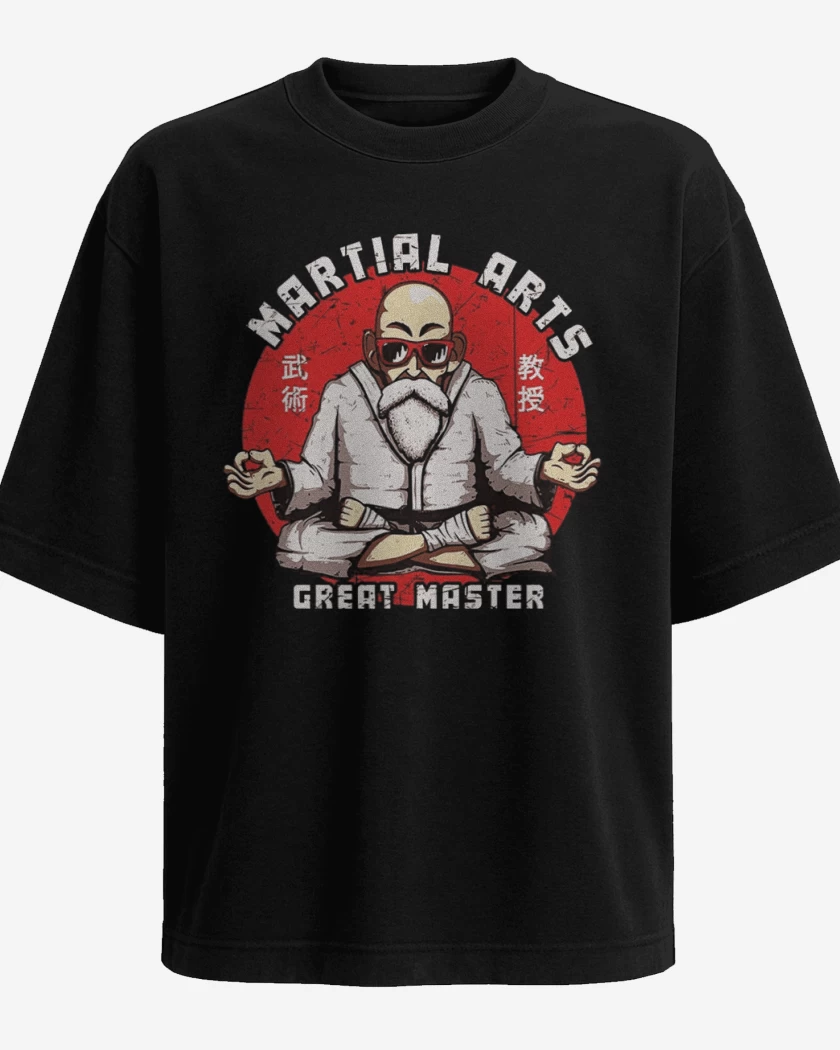 Polera Oversize Negro de Roshi martial arts