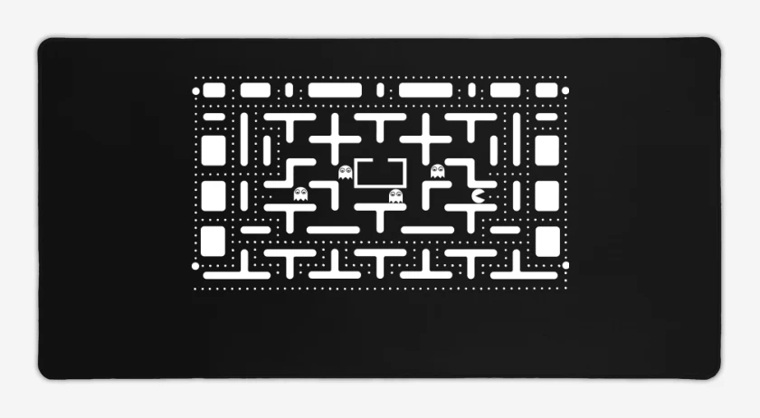 Mouse pad Gamer Negro de Pacman