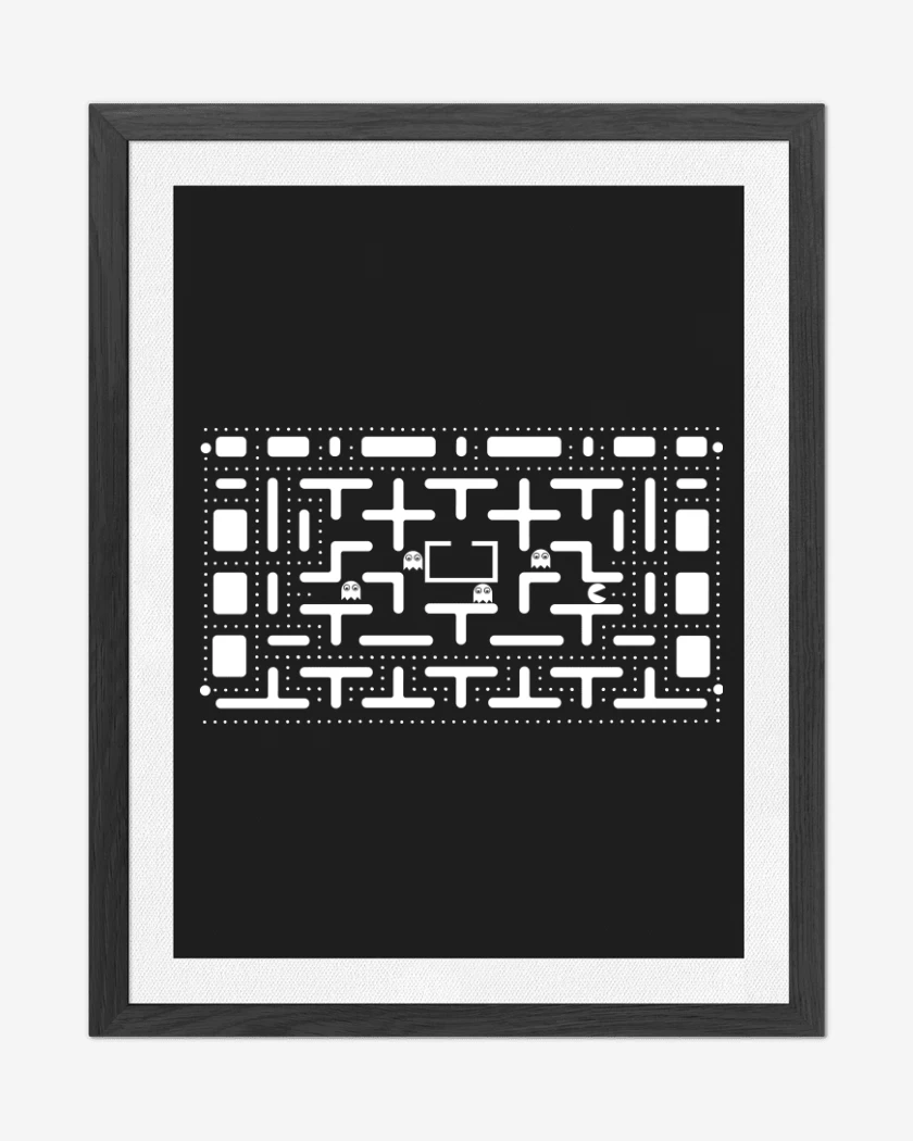 Cuadro decorativo Negro de Pacman