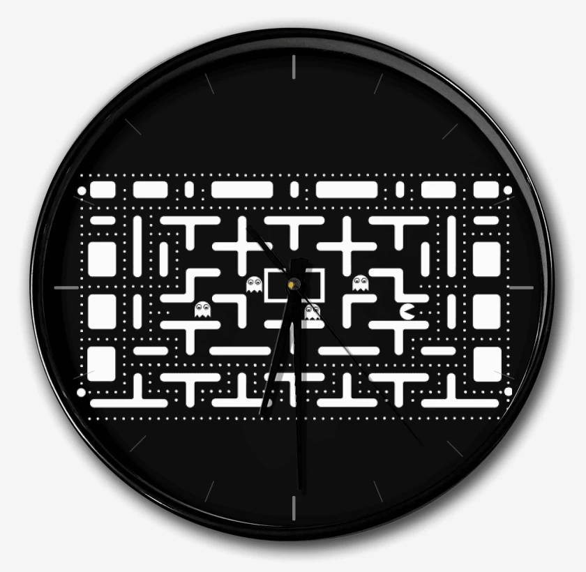 Reloj Negro de Pacman