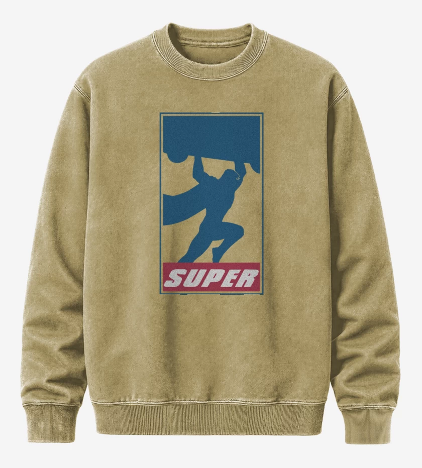 Poleron Polo Acid Wash Beige de Super