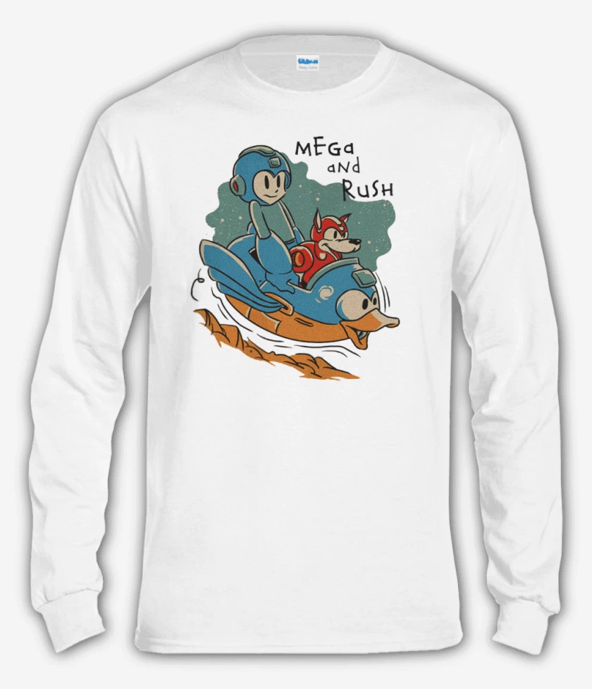Polera manga larga Blanco de mega and rush 