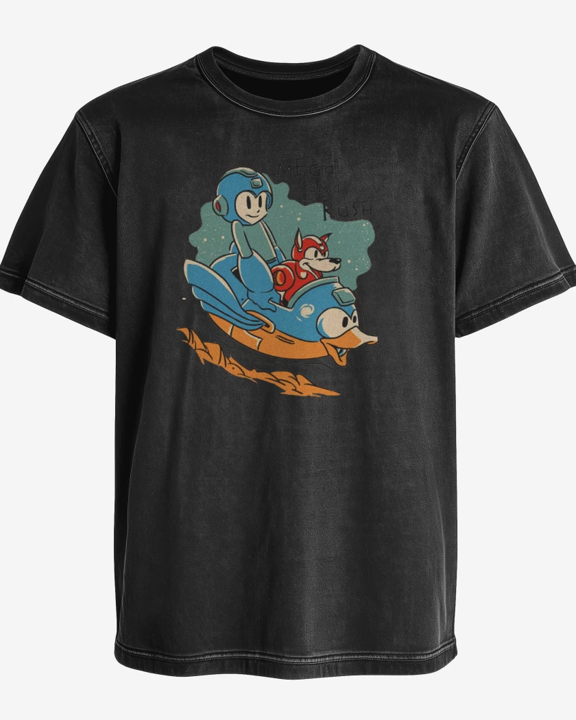 Polera desgastada mega and rush 