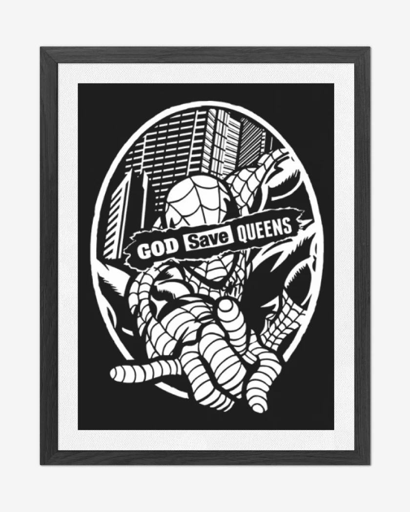 Cuadro decorativo Negro de Araña god save