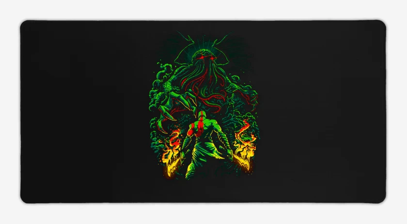 Mouse pad Gamer Negro de kratos
