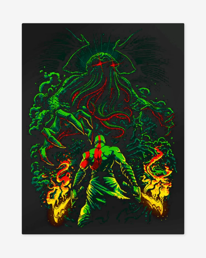 Print metalico Negro de kratos
