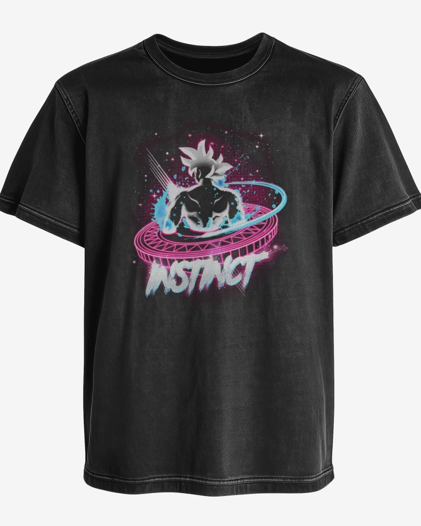 Polera desgastada Negro de instinct
