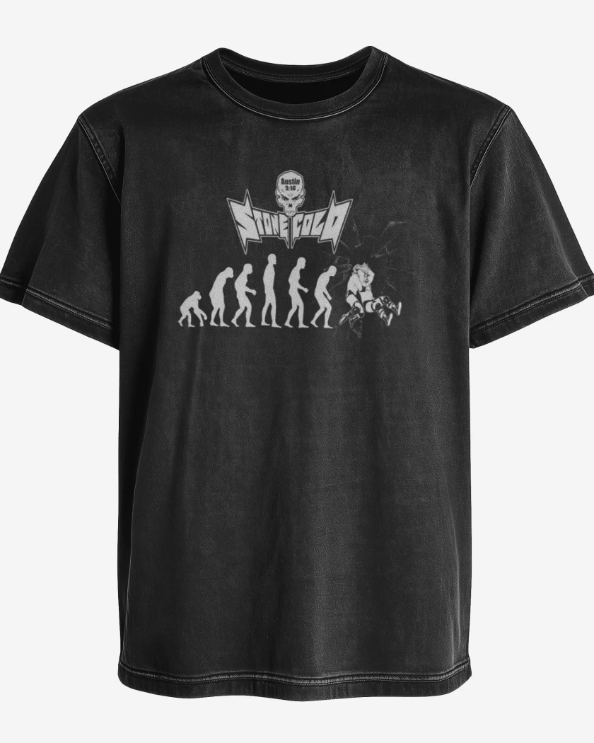 Polera desgastada Negro de stonecold