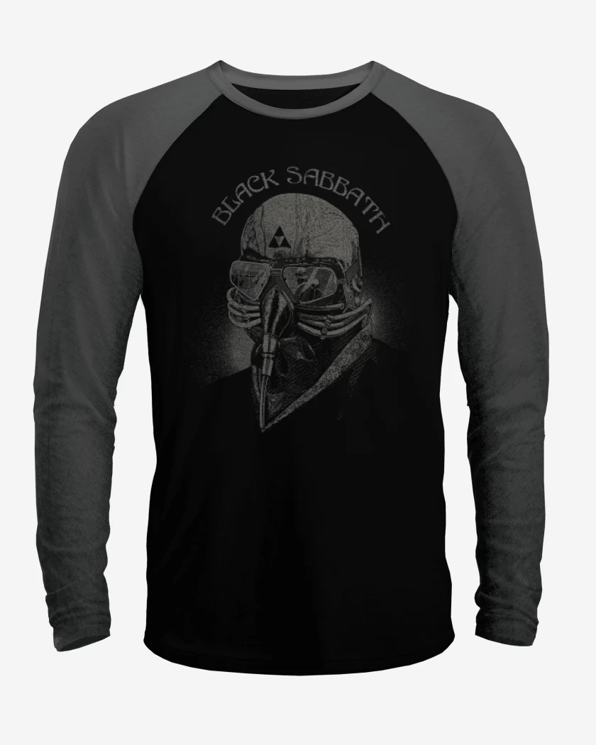 Polera Raglan Negro / Negro Heather de blacksabbath78