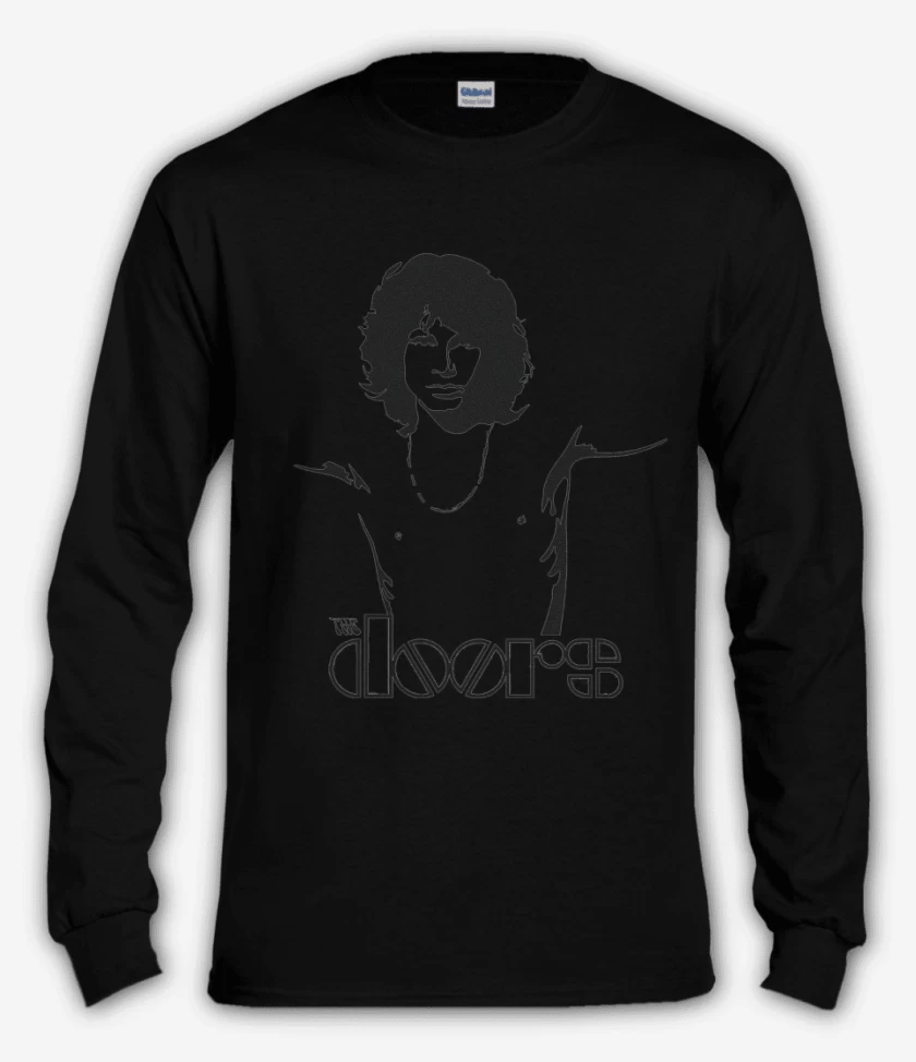 Polera manga larga Negro de The Doors