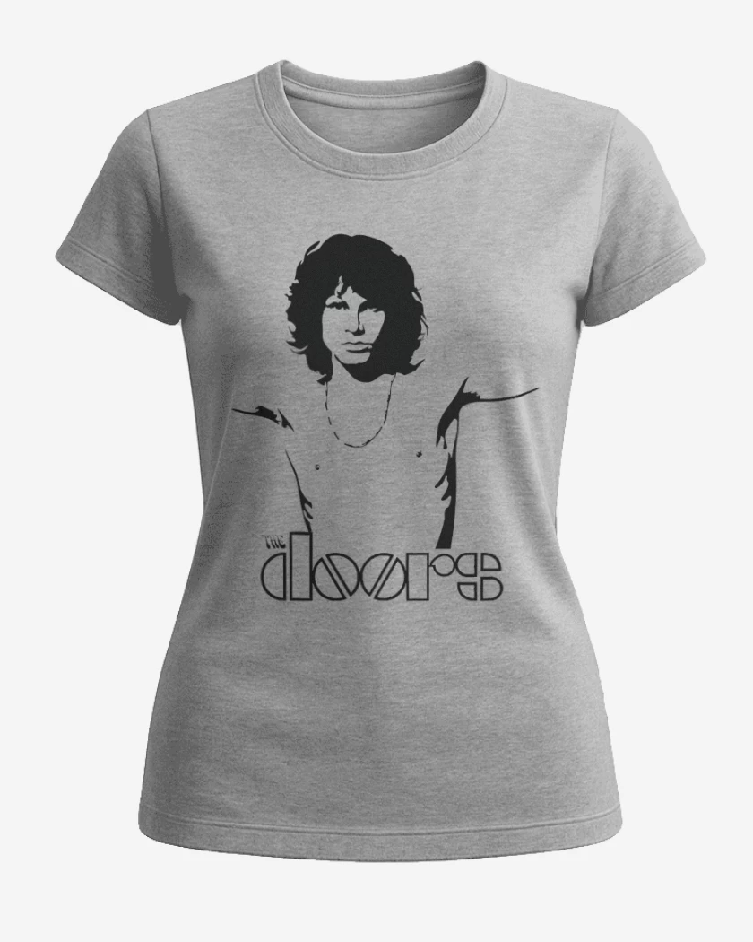 Polera de Mujer Gris Melange de The Doors