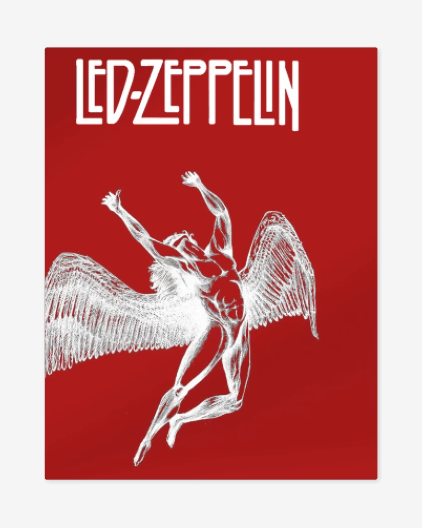 Print metalico Rojo de Led Zeppelin