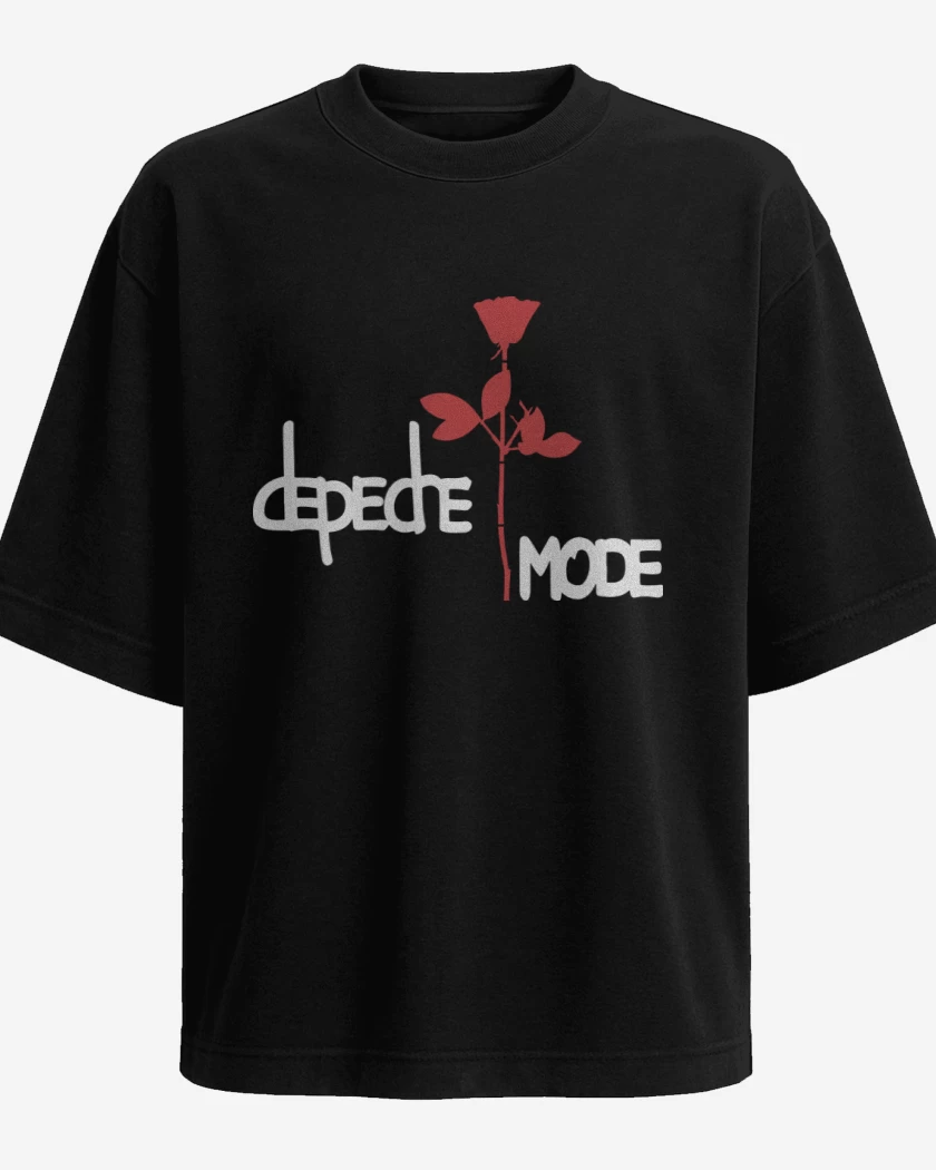 Polera Oversize Negro de Depeche Mode