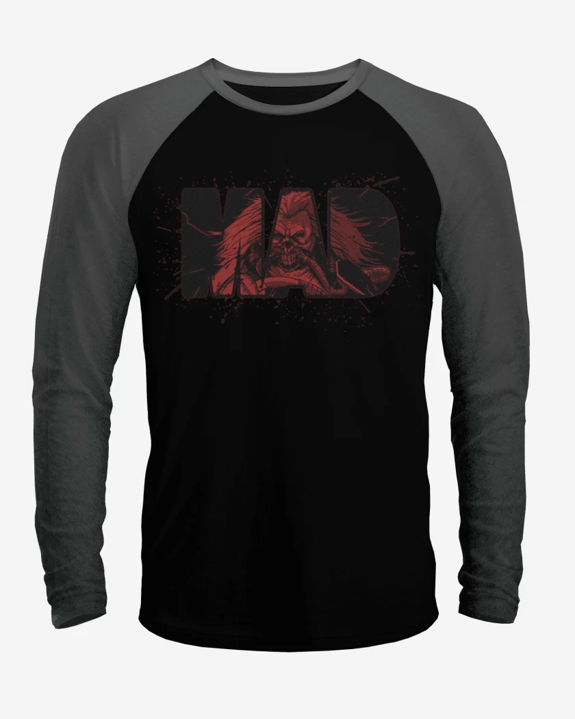 Polera Raglan Negro / Negro Heather de Immortan Joe
