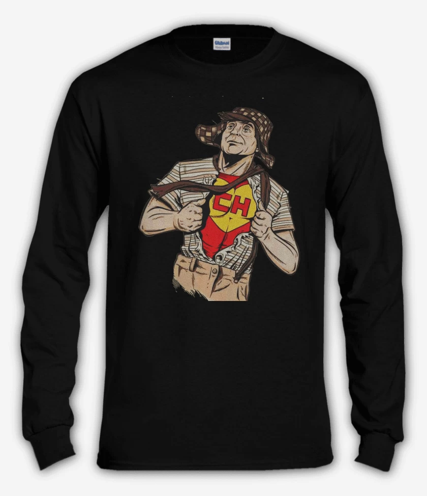 Polera manga larga Negro de Super Chavo