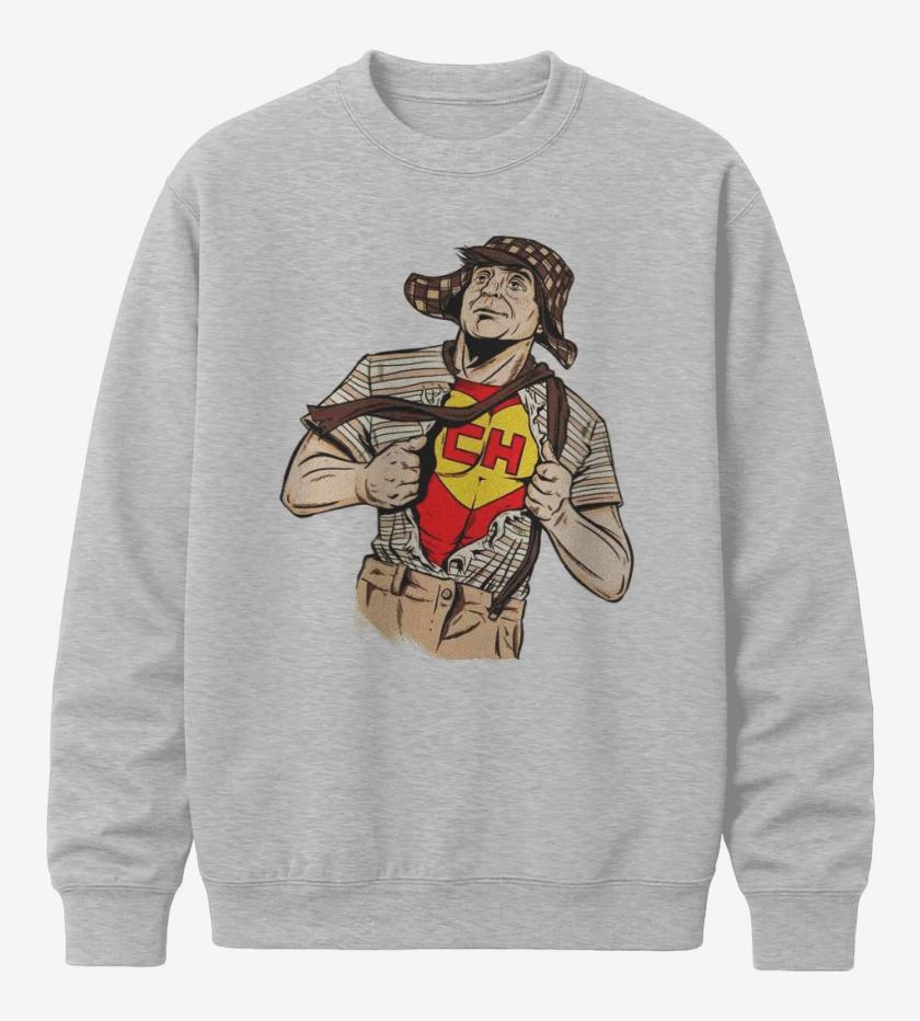 Poleron polo Gris Melange de Super Chavo