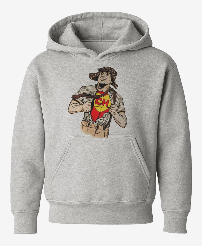 Poleron de niño Gris Melange de Super Chavo