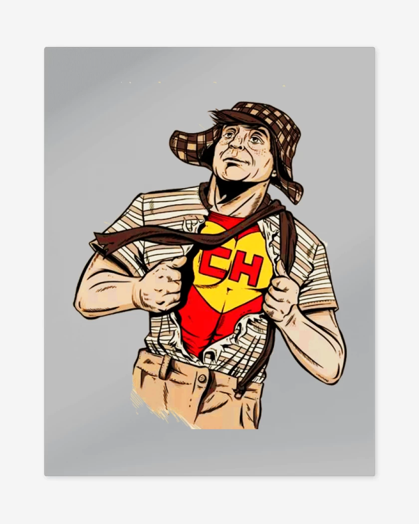 Print metalico Gris Melange de Super Chavo