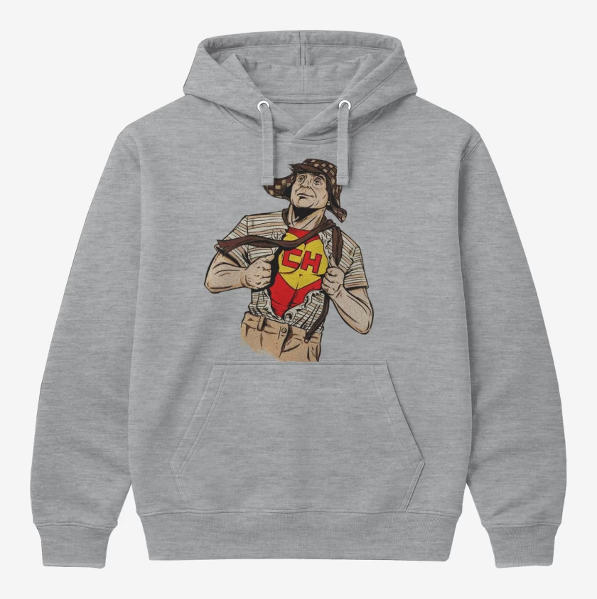 Polerón Canguro Gris Melange de Super Chavo