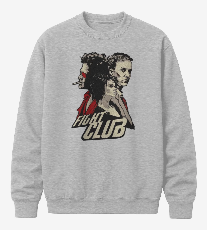 Poleron polo Gris Melange de Fight Club