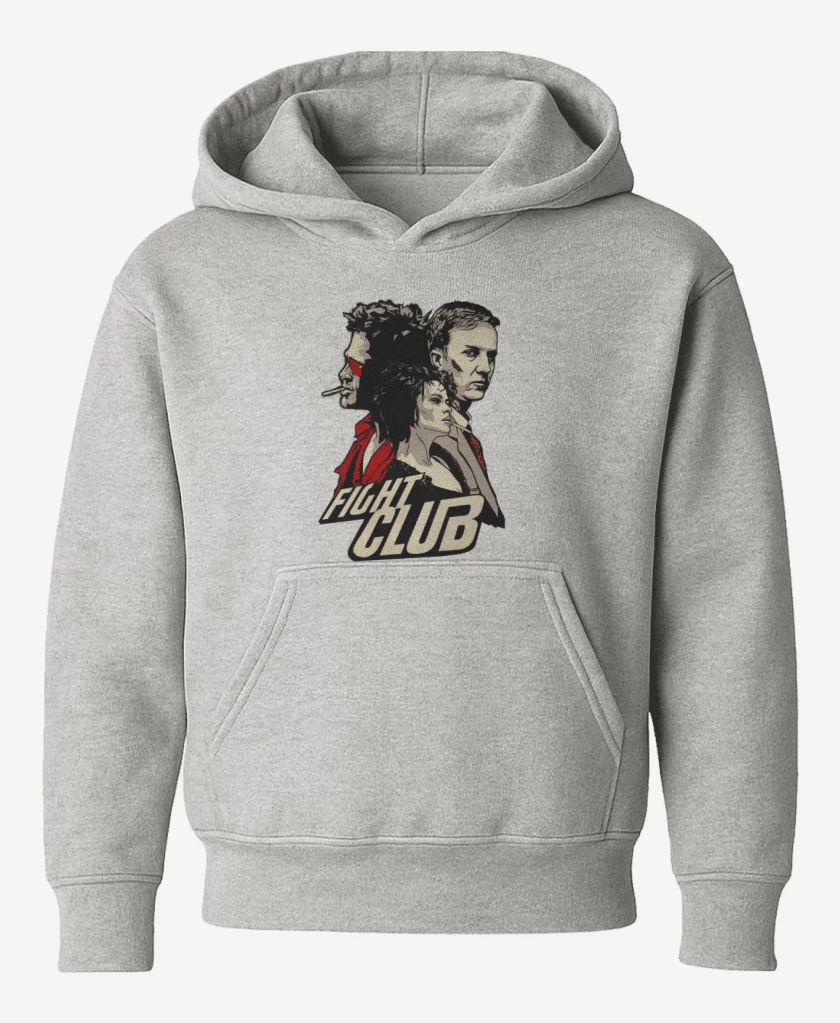Poleron de niño Gris Melange de Fight Club