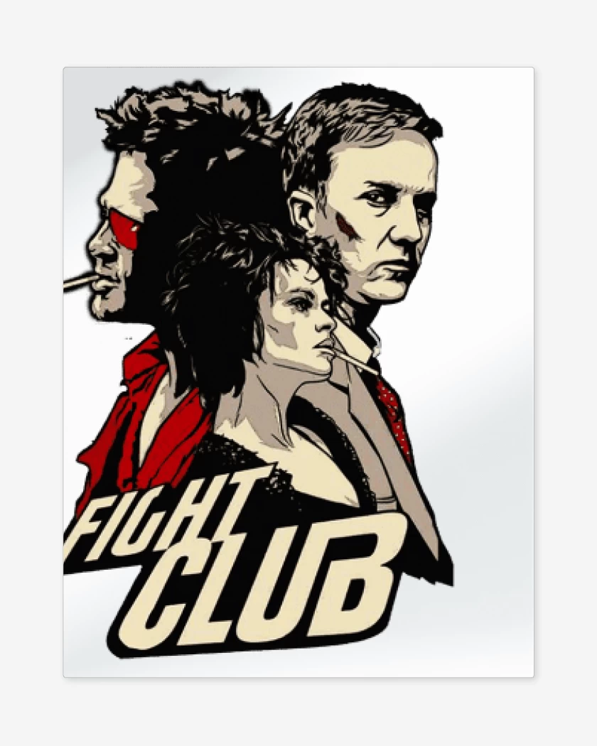 Print metalico Blanco de Fight Club