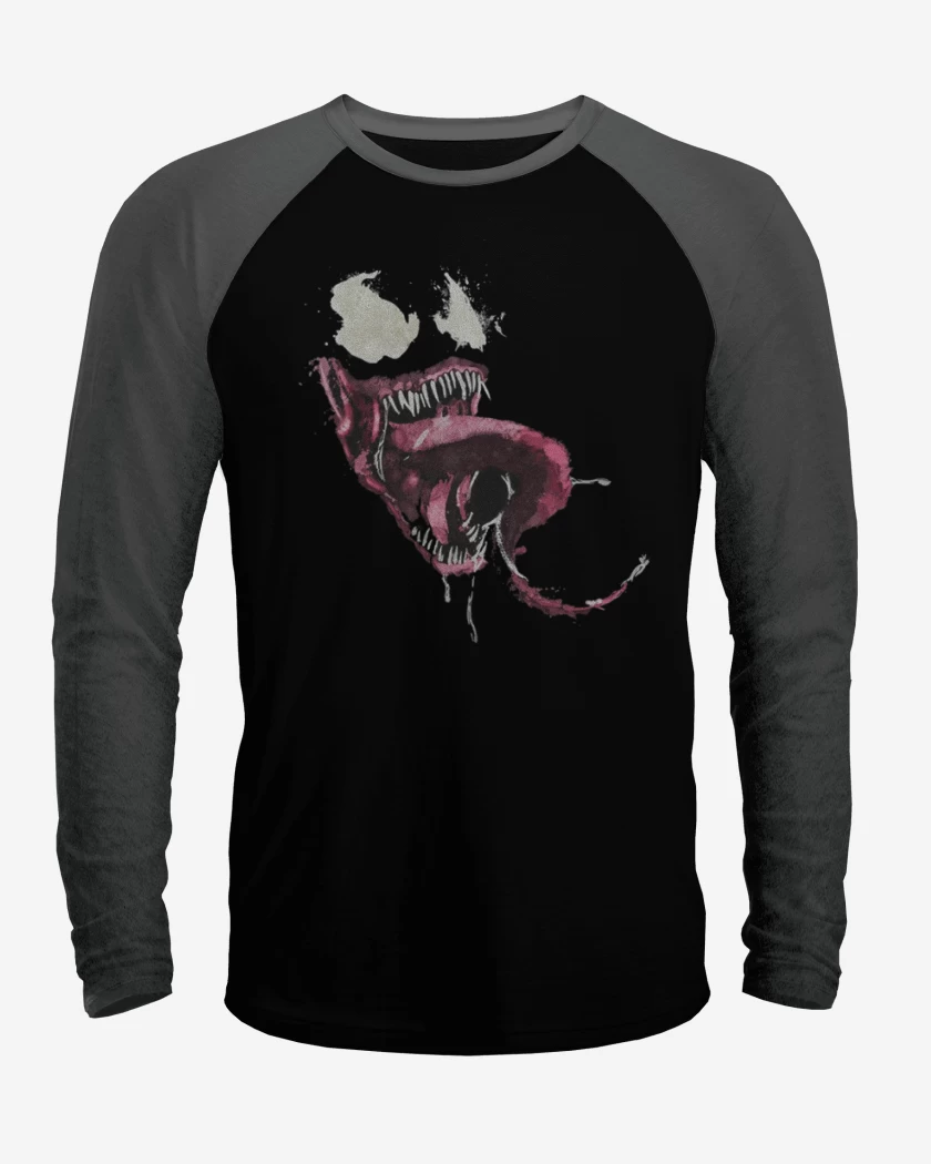Polera Raglan Negro / Negro Heather de Veneno 4