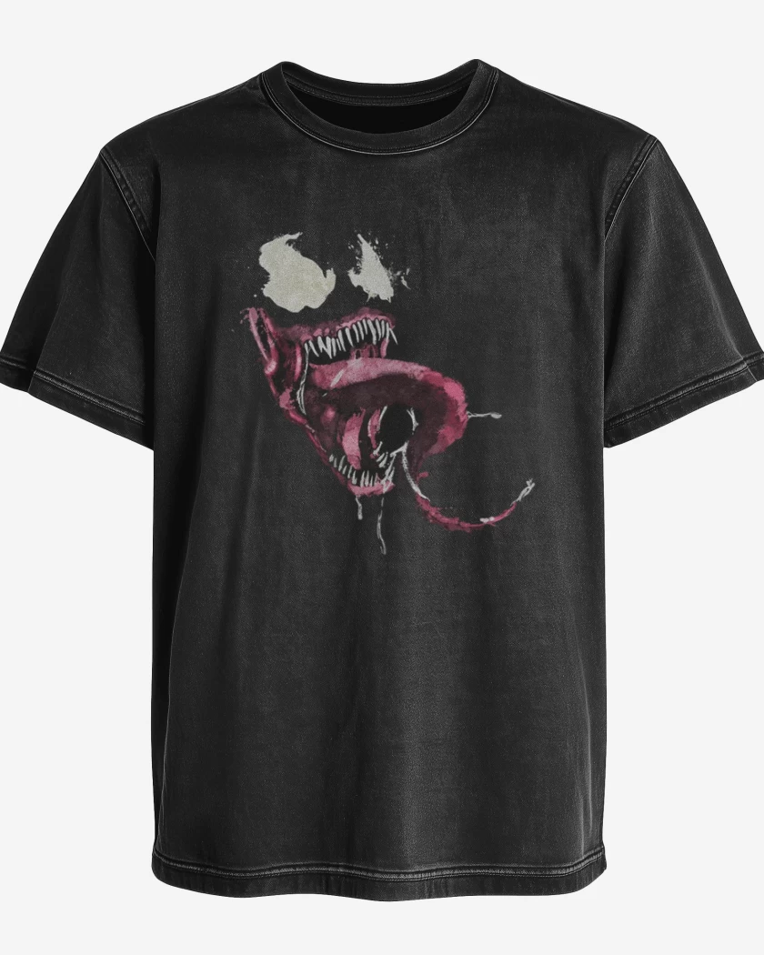 Polera desgastada Negro de Veneno 4