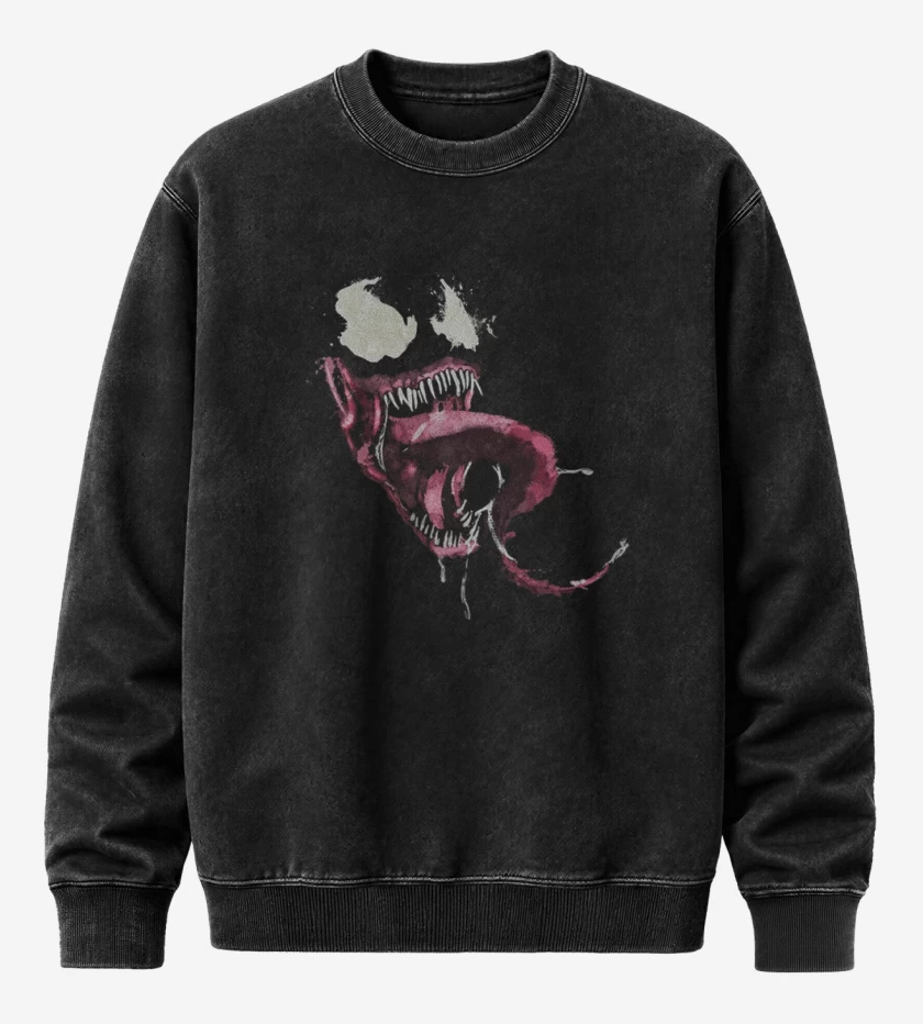Poleron Polo Acid Wash Negro de Veneno 4
