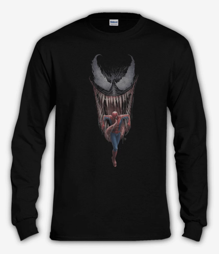 Polera manga larga Negro de Vemeno araña