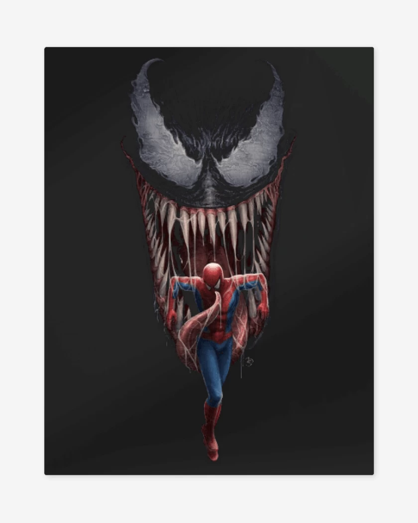 Print metalico Negro de Vemeno araña