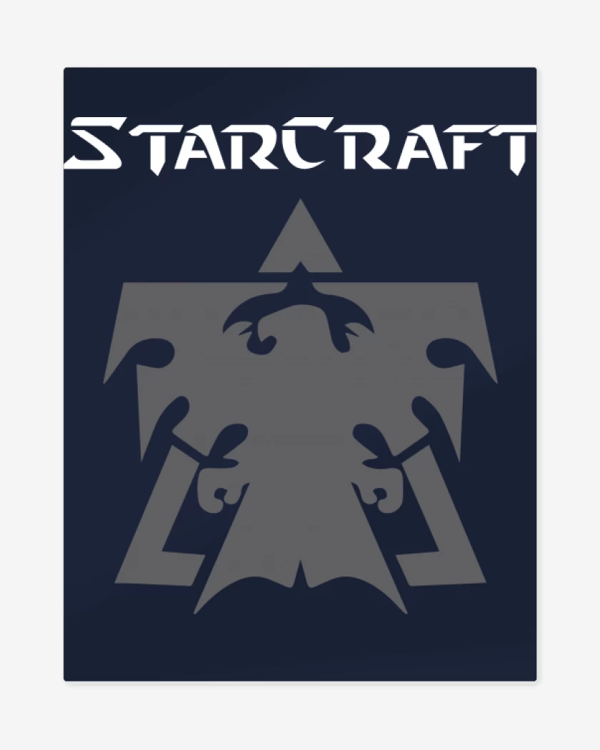 Print metalico Azul Marino de StarCraft - Terran