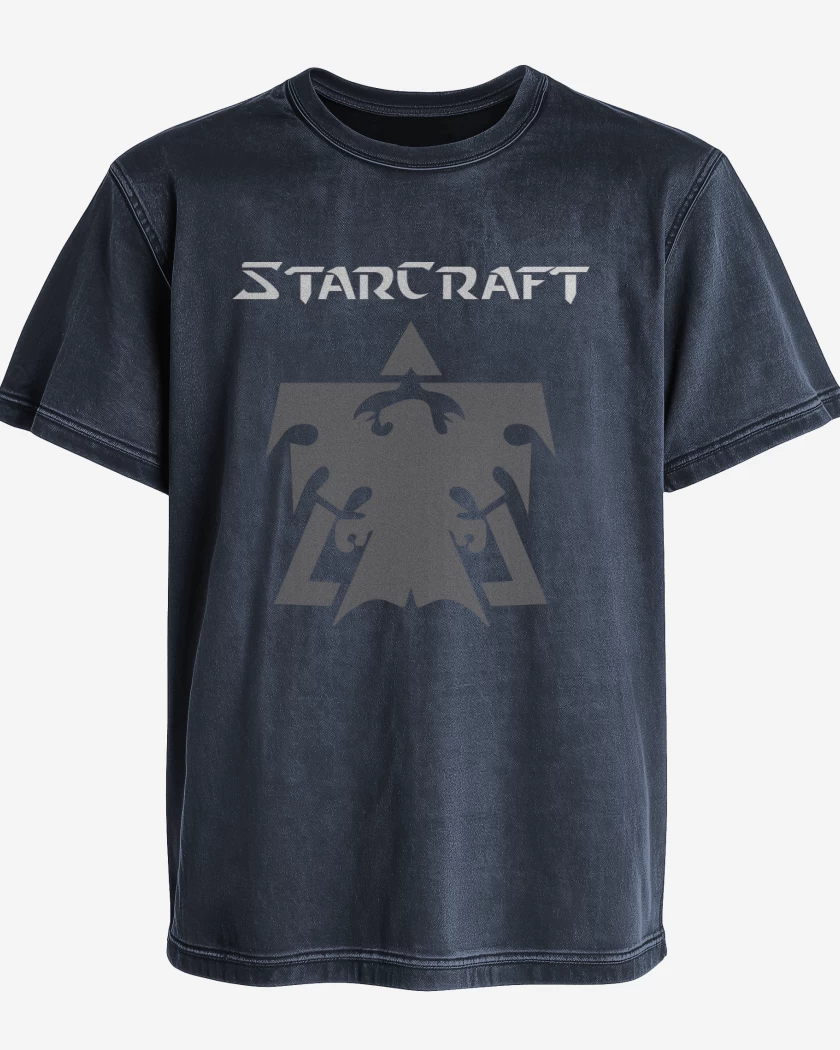 Polera desgastada Azul Marino de StarCraft - Terran