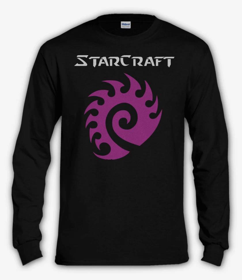 Polera manga larga Negro de StarCraft - Zerg