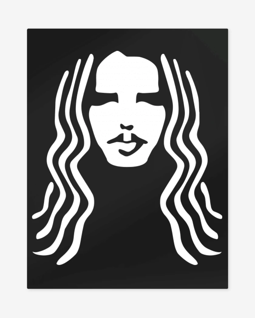 Print metalico Negro de Chris Cornell 