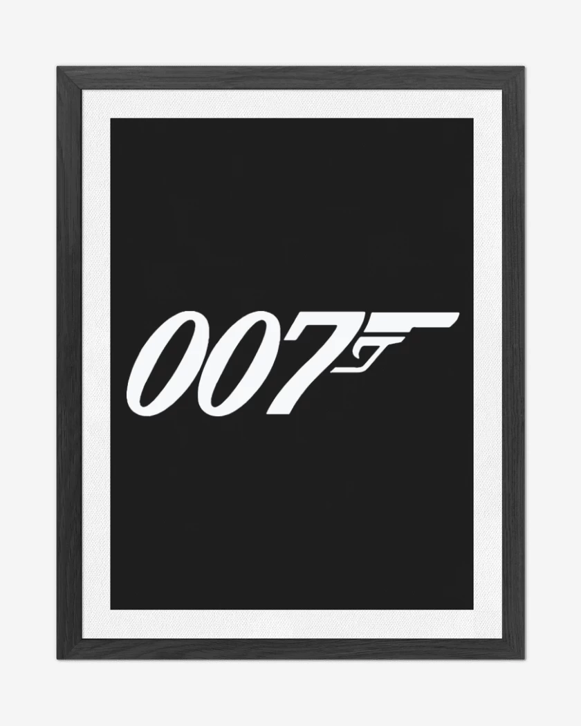 Cuadro decorativo Negro de 007