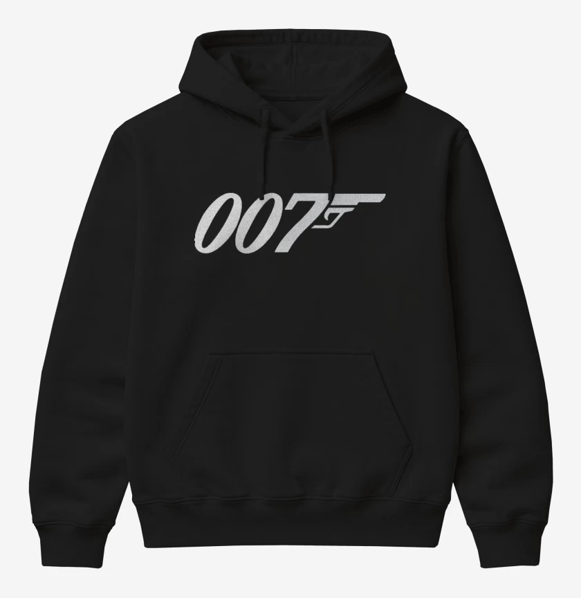 Poleron Canguro básico Negro de 007