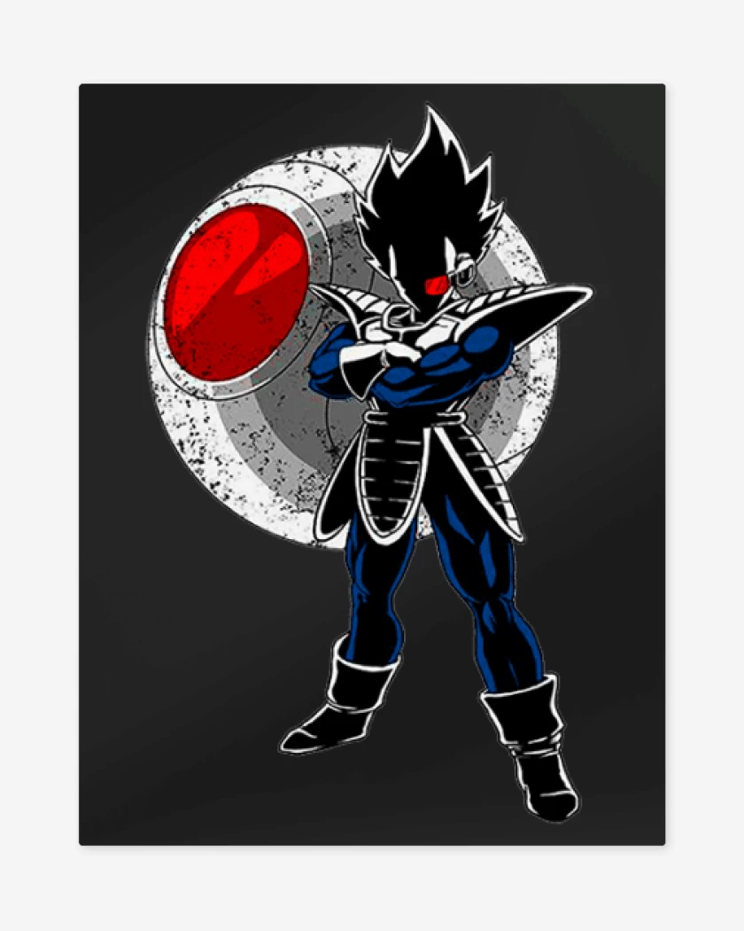 Print metalico Negro de principe vegeta 