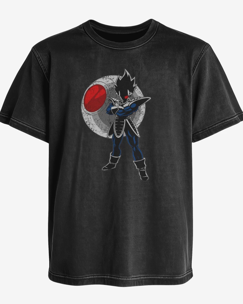 Polera desgastada Negro de principe vegeta 