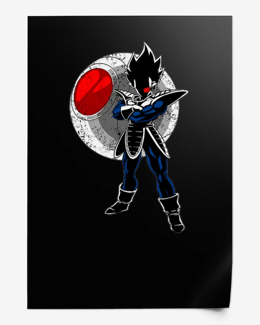 Print Negro de principe vegeta 