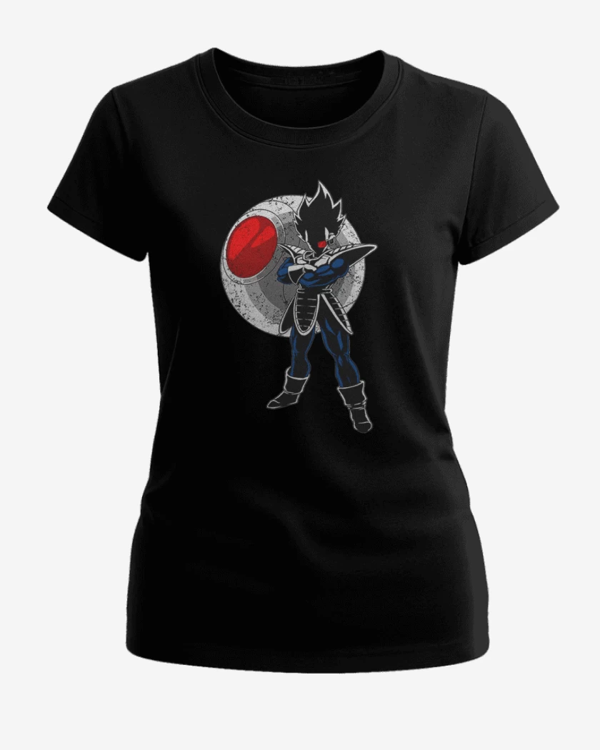 Polera de Mujer Negro de principe vegeta 