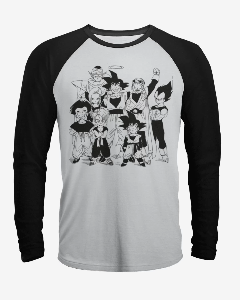 Polera Raglan Blanco / Negro de Guerreros Z