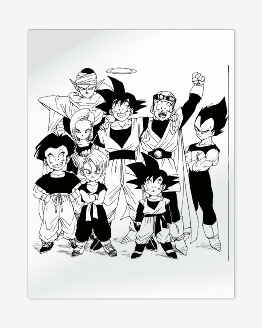 Print metalico Blanco de Guerreros Z