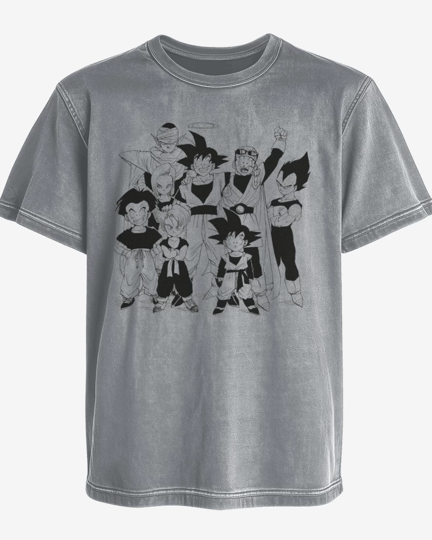 Polera desgastada Gris Melange de Guerreros Z