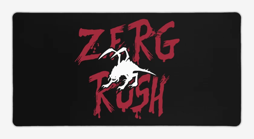 Mouse pad Gamer Negro de StarCraft - Zerg Rush
