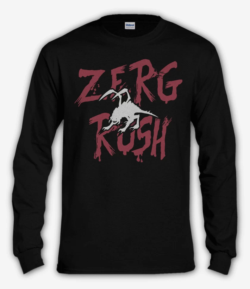 Polera manga larga Negro de StarCraft - Zerg Rush
